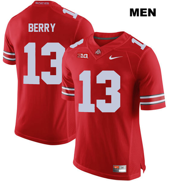 Ohio State Buckeyes Men's Rashod Berry #13 Red Authentic Nike College NCAA Stitched Football Jersey PX19W41AF